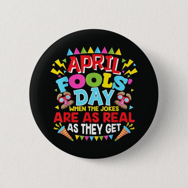 Badge Rond 5 Cm Poisson d'avril (Devant)
