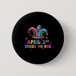 Badge Rond 5 Cm Poisson d'avril Confiance 1er avril Farce Blague C