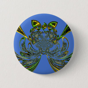 Badge Rond 5 Cm Poisson de plumes