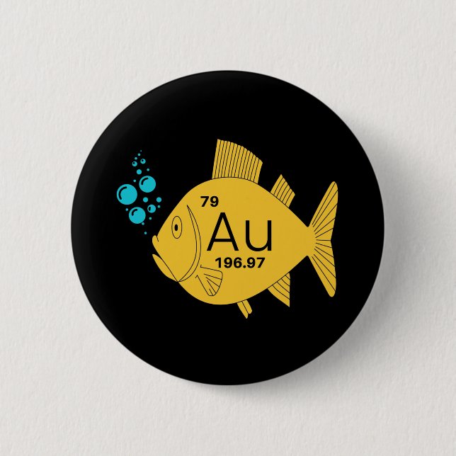 Badge Rond 5 Cm Poisson d'or (Devant)