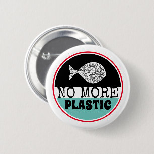 Badge Rond 5 Cm Poisson en plastique, changement climatique