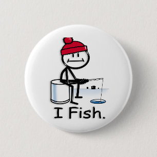 Badge Rond 5 Cm Poisson : glace