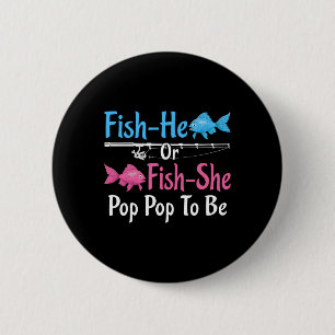 Badge Rond 5 Cm Poisson-il ou Poisson-elle Pop Pop Pour Révélation
