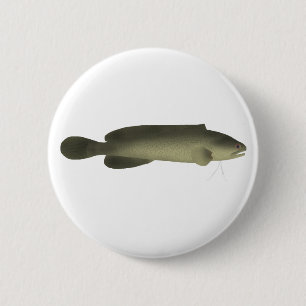 Badge Rond 5 Cm Poisson noir de rivière Imprimer, papier d'affiche