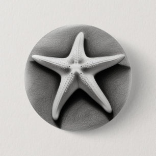 Badge Rond 5 Cm Poisson noir et blanc