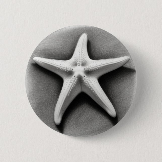 Badge Rond 5 Cm Poisson noir et blanc (Devant)
