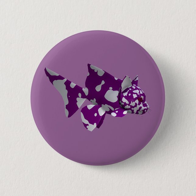 Badge Rond 5 Cm Poisson pourpre (Devant)