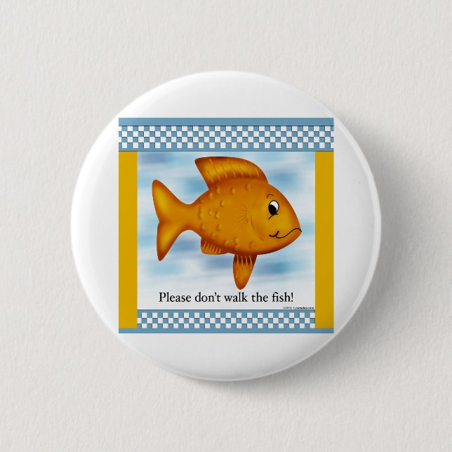 Badge Rond 5 Cm Poisson rouge (Devant)