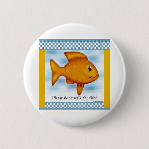 Badge Rond 5 Cm Poisson rouge