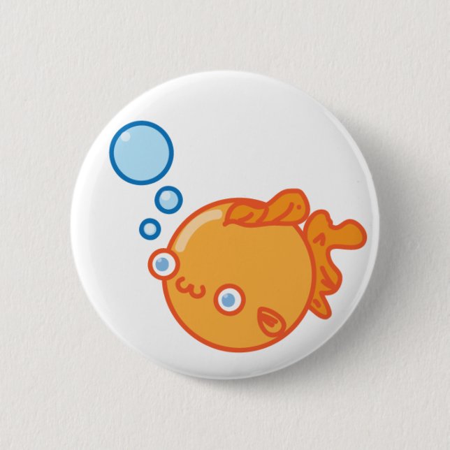 Badge Rond 5 Cm Poisson rouge (Devant)