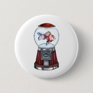Badge Rond 5 Cm Poisson rouge de BubbleGum