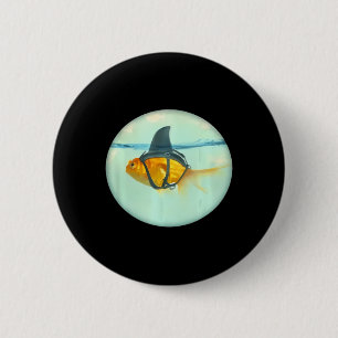 Badge Rond 5 Cm Poisson Rouge Mignon Avec Une Mode Aileron De Requ