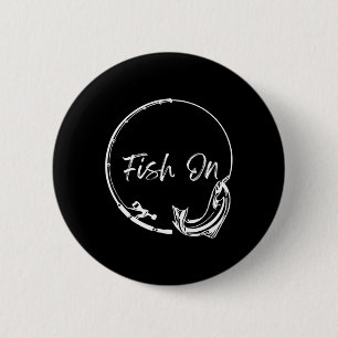 Badge Rond 5 Cm Poisson Sur Capture Drôle Dit Pêche Humour Hommes