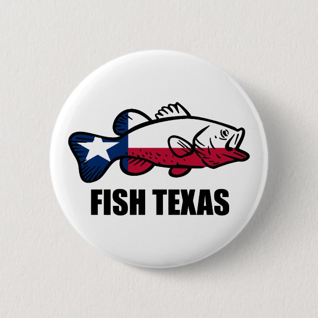 Badge Rond 5 Cm Poisson Texas (Devant)