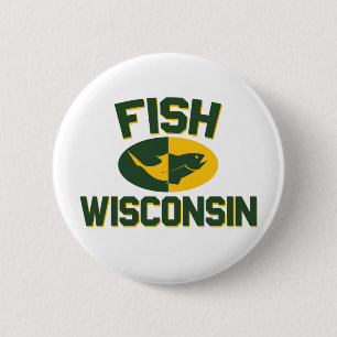 Badge Rond 5 Cm Poisson Wisconsin