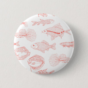 Badge Rond 5 Cm Poissons