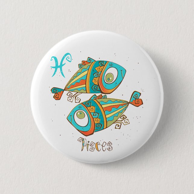 Badge Rond 5 Cm Poissons adorables (Devant)