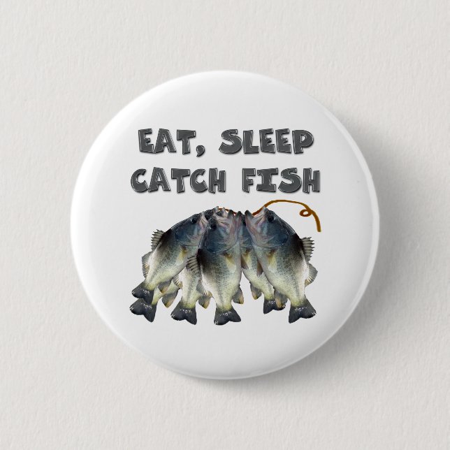 Badge Rond 5 Cm poissons de crochet (Devant)