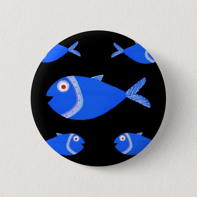 Badge Rond 5 Cm Poissons de guppy (Devant)