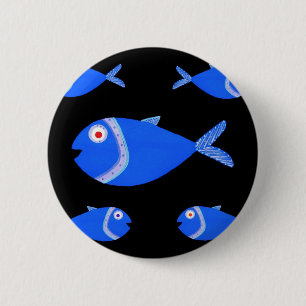 Badge Rond 5 Cm Poissons de guppy