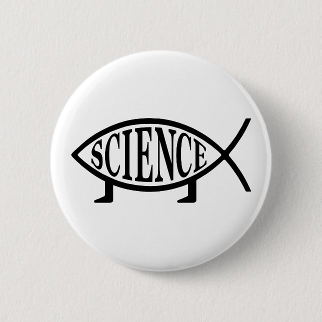 Badge Rond 5 Cm Poissons de la Science (Devant)