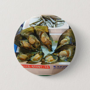 Badge Rond 5 Cm Poissons de moules géantes Tsukiji, Tokyo, Japon