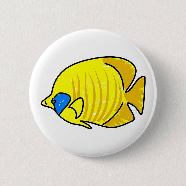 Badge Rond 5 Cm poissons de papillon (Devant)