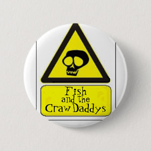 Badge Rond 5 Cm Poissons et le bouton de CrawDaddys