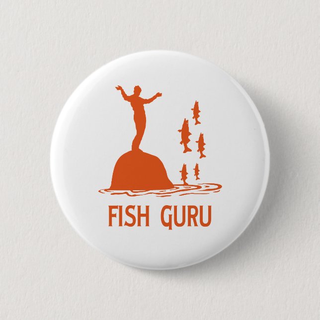 Badge Rond 5 Cm Poissons Guru (Devant)