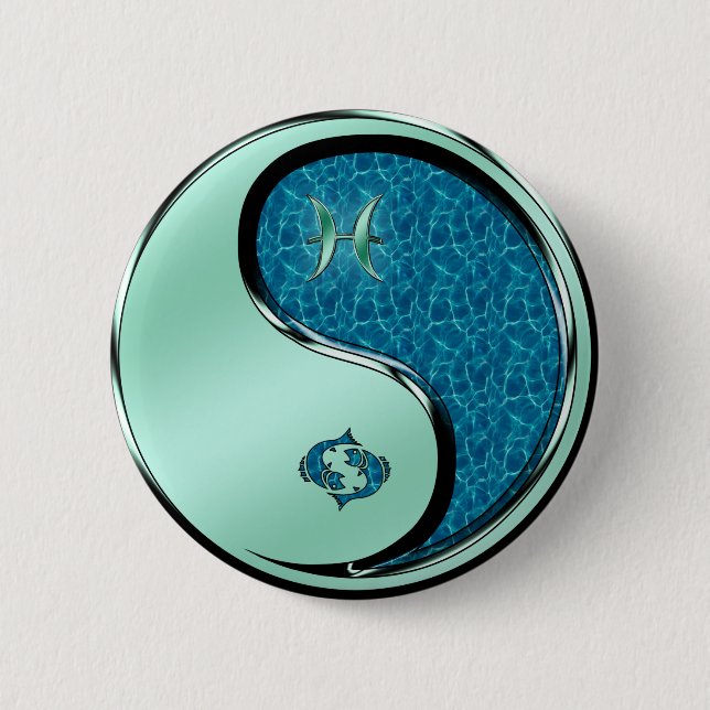 Badge Rond 5 Cm Poissons le Poisson (Devant)