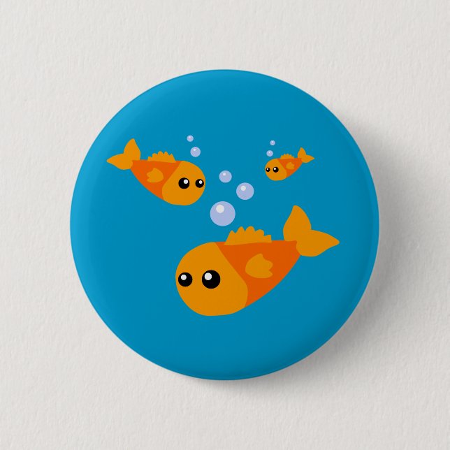 Badge Rond 5 Cm Poissons mignons (Devant)