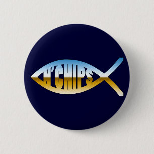 Badge Rond 5 Cm Poissons Ne Chips