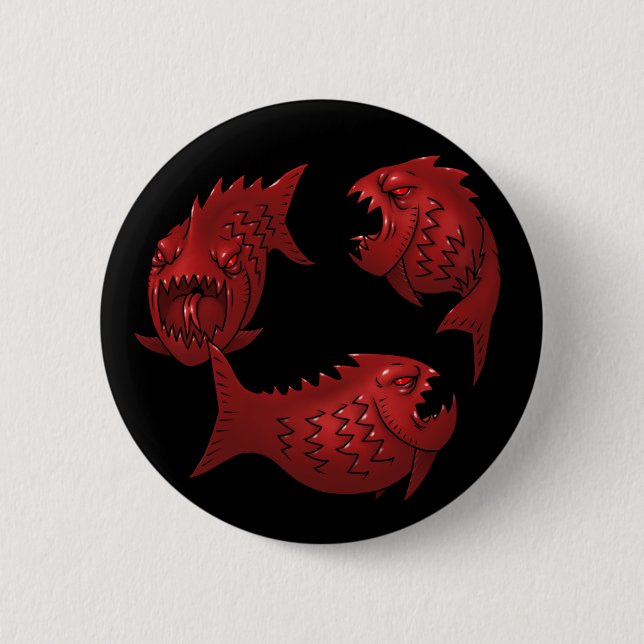 Badge Rond 5 Cm Poissons rouges (Devant)