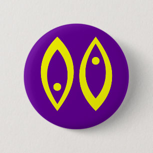 BADGE ROND 5 CM POISSONS, SIGNE DU ZODIAQUE