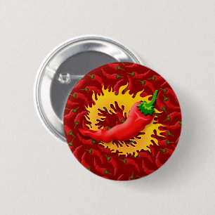 Badge Rond 5 Cm Poivre avec flamme