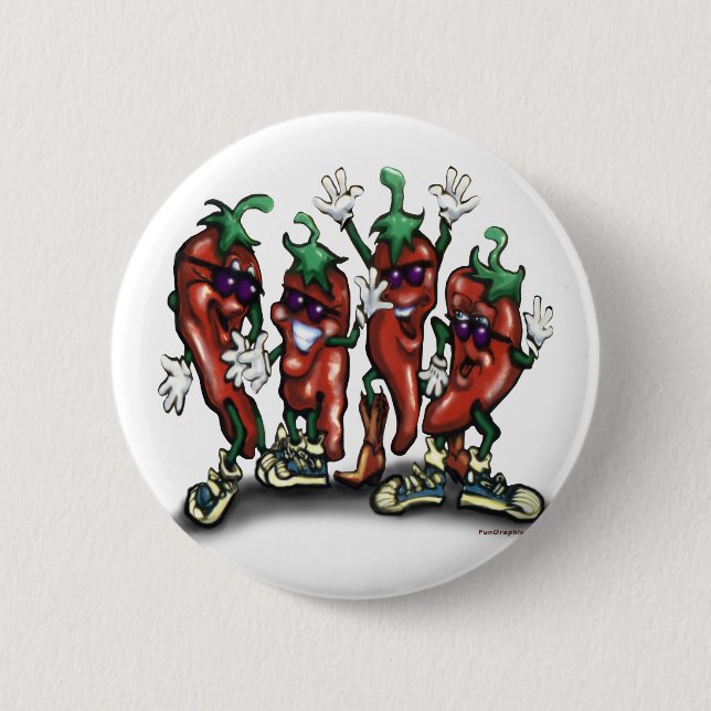 Badge Rond 5 Cm Poivrons (Devant)