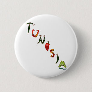 Badge Rond 5 Cm Poivrons de piment de la Tunisie