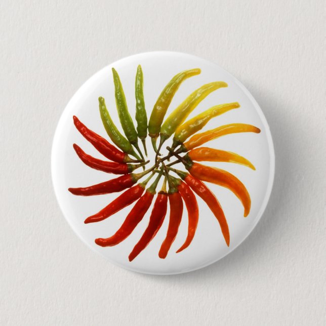 Badge Rond 5 Cm Poivrons de piment fort (Devant)