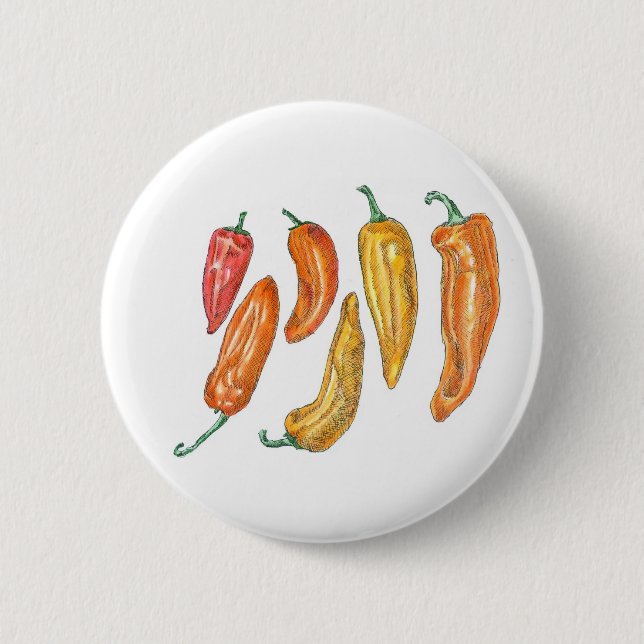 Badge Rond 5 Cm Poivrons doux (Devant)