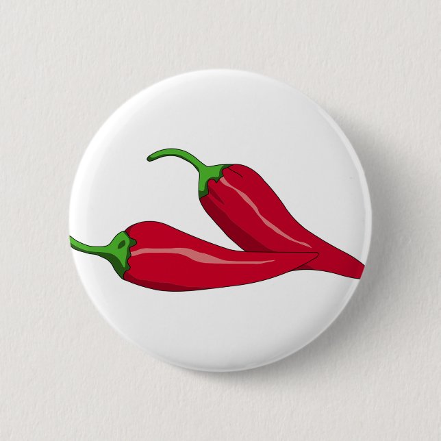 Badge Rond 5 Cm Poivrons rouges Hot Chili (Devant)