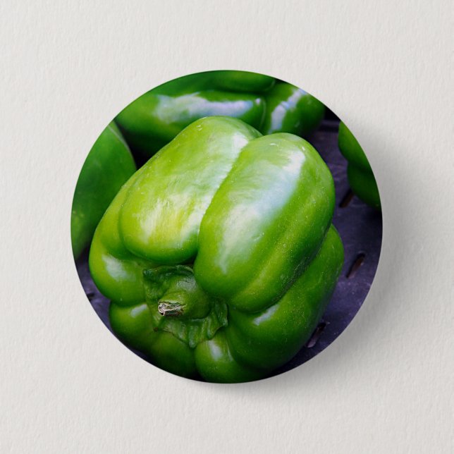 Badge Rond 5 Cm Poivrons verts (Devant)