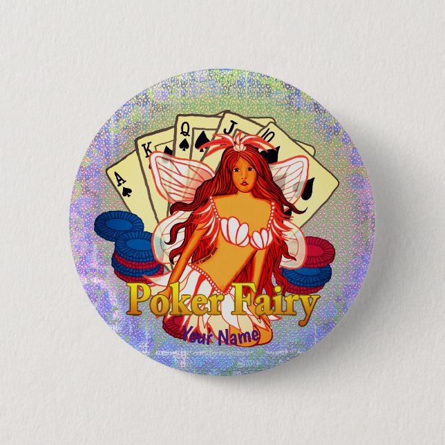 Badge Rond 5 Cm Poker Broche Fairy (Devant)