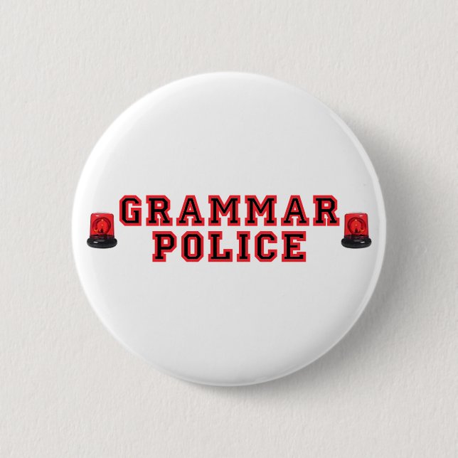Badge Rond 5 Cm Police de grammaire (Devant)