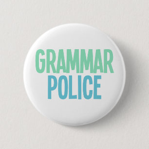 Badge Rond 5 Cm Police de grammaire