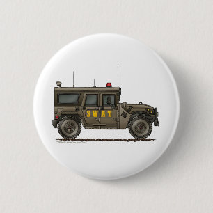 Badge Rond 5 Cm Police de Hummer d'équipe de choc de police