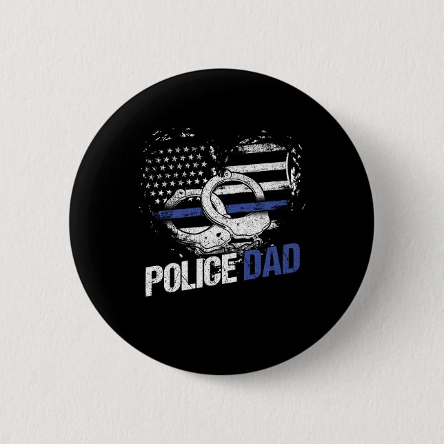Badge Rond 5 Cm Police de police (Devant)