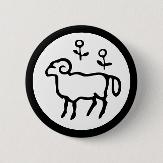 Badge Rond 5 Cm Police Zodiac : ARIES + vos couleurs et idées