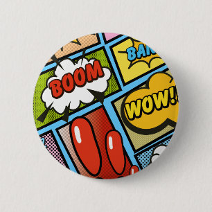 Badge Rond 5 Cm Polices de bande dessinée !
