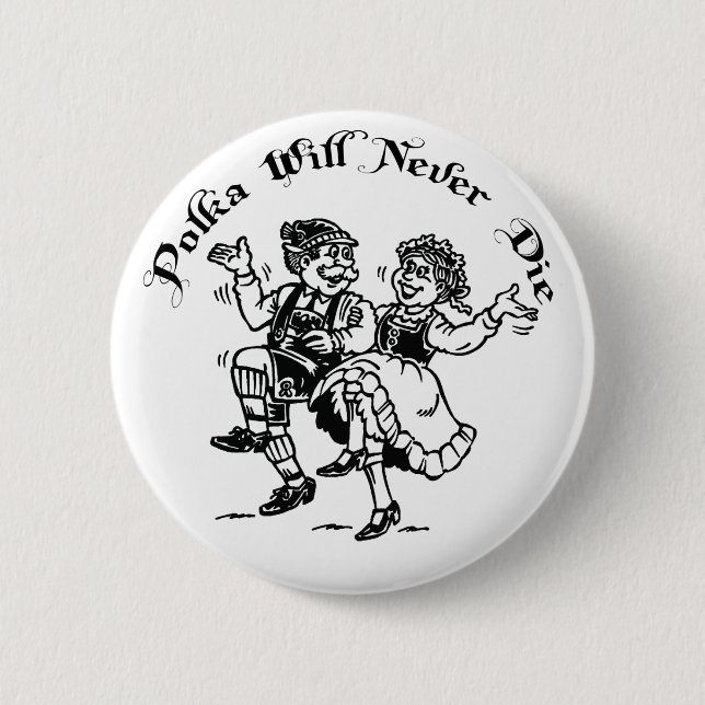 Badge Rond 5 Cm Polka drôle (Devant)