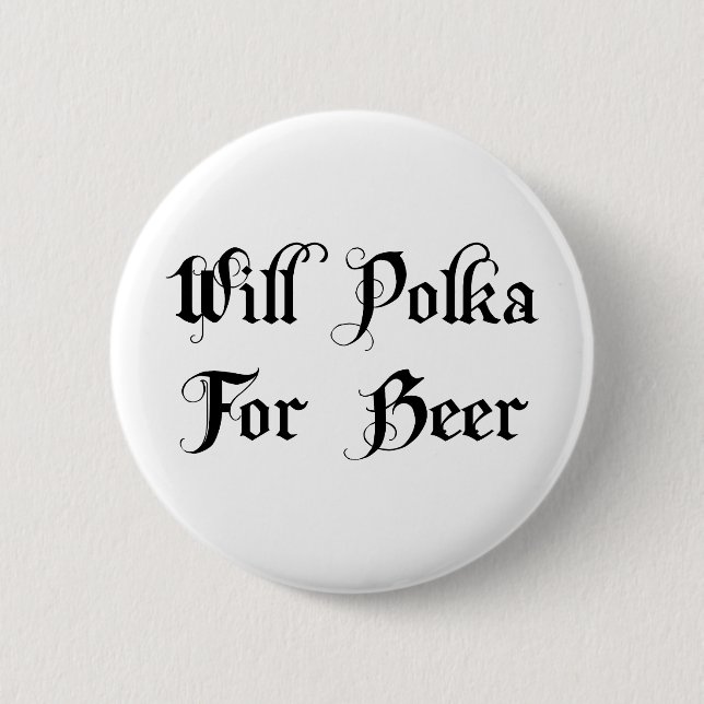 Badge Rond 5 Cm Polka pour la bière (Devant)